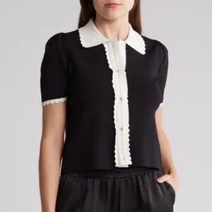 Laundry by Shelli Segal Women's Scallop Sweater